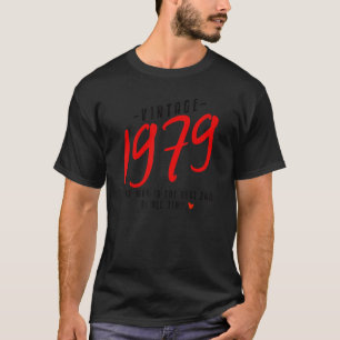 Mannen 43e verjaardag Vintage 1979 Beste vader 43 T-shirt