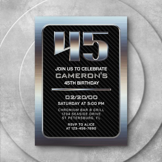 Mannen 45th Verjaardag Kaart