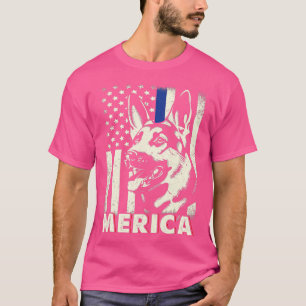 Mannen 4 juli Duitse Shepherd Dog Merica Ameri T-shirt