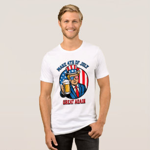 Mannen 4 juli Tri-Blend shirt