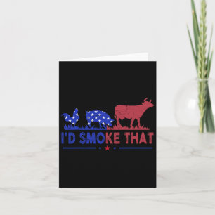 Mannen 4th of July Ik zou roken die BBQ Shirt USA Kaart