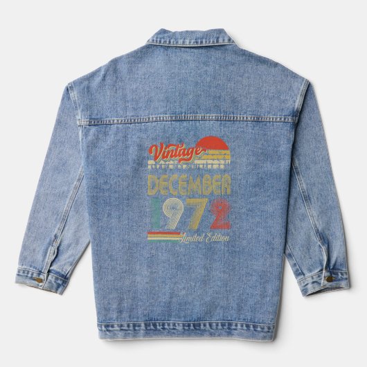 Mannen 50e verjaardag  december 1972 denim jacket (Achterkant)