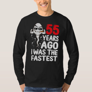 Mannen 55e verjaardag Gag Dress 55 jaar geleden wa T-shirt