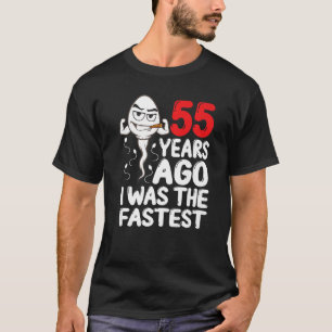 Mannen 55e verjaardag Gag Dress 55 jaar geleden wa T-shirt