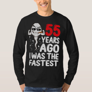 Mannen 55e verjaardag Gag Dress 55 jaar geleden wa T-shirt