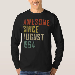 Mannen 58 jaar oud Geweldige sinds augustus 1964 5 T-shirt
