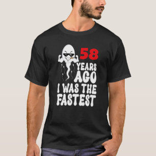Mannen 58e verjaardag Gag jurk 58 jaar geleden was T-shirt