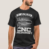 Mannen 5 As CNC Machinist Engineering GCode T-shirt (Voorkant)