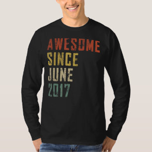 Mannen 5 jaar oud Geweldige sinds juni 2017 5e geb T-shirt