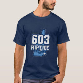 Mannen 603 Riptide T-shirt met naam en nummer