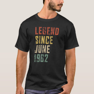 Mannen 60 jaar oude leggende sinds juni 1962 60e g t-shirt