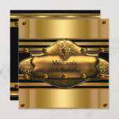 Mannen 60e verjaardag Gold Black Mans Kaart (Voorkant / Achterkant)