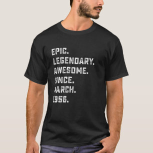 Mannen 65e verjaardag geeft epic Geweldige legende T-shirt
