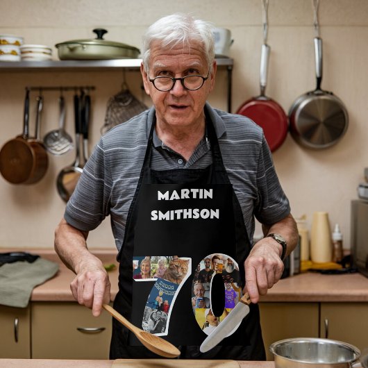 Mannen 70ste keukenkok 70 jaar schort