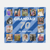 Mannen 70ste verjaardag 70 jaar oud 70ste opa fleece deken (Voorkant (Horizontaal))