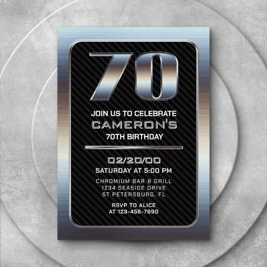 Mannen 70th Verjaardag Kaart