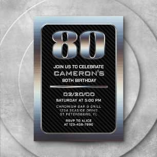 Mannen 80th Verjaardag Kaart