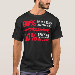 Mannen 90 van mijn tijd speel ik Clarinet 10 mijl  T-shirt