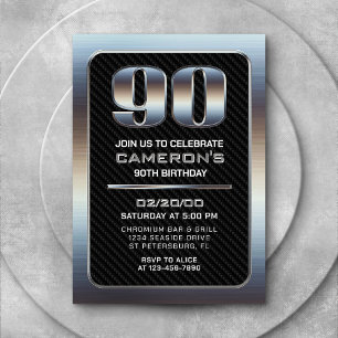 Mannen 90th Verjaardag Kaart