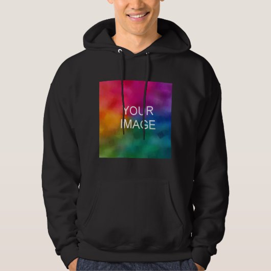 Mannen Aangepast Afbeelding toevoegen Sjabloon Log Hoodie (Voorkant)