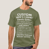 Mannen aangepaste gepersonaliseerde vermoeidheid g t-shirt (Voorkant)
