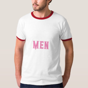 Mannen Aangepaste Naam Tekst Roze Kleur Heren Basi T-shirt