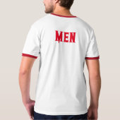 Mannen Aangepaste tekstnaam Rode kleur Mannen T-shirt (Achterkant volledig)