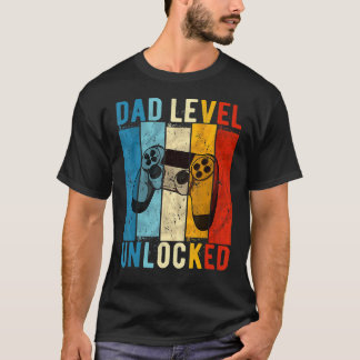Mannen aankondiging van zwangerschap Papa Niveau O T-shirt