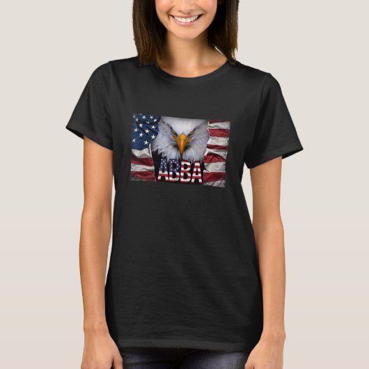 Mannen Abba Eagle Amerikaanse vlag VS patriottisch T-shirt (Voorkant)