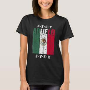 Mannen Abuelo Mexico Vlag op Mexicaanse Ab T-shirt