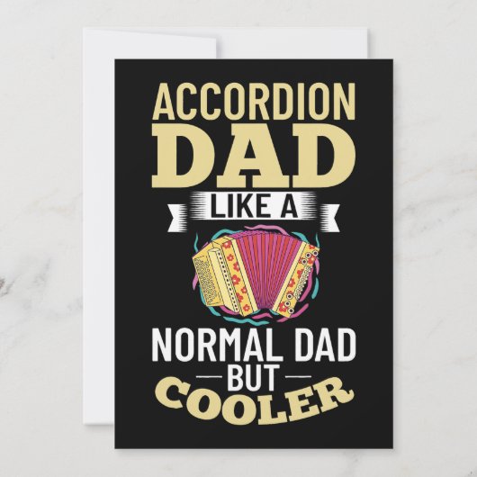 Mannen accordion Music Instrument Player Beginner Kaart (Achterkant)