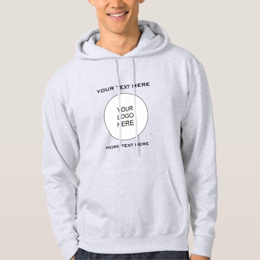 Mannen afdruk op de voorzijde en achterzijde hoodie (Voorkant)