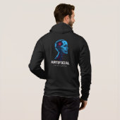 "Mannen AI Logo Hoodie" Hoodie (Achterkant volledig)