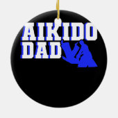 Mannen Aikido Dad Fighter Martiter Arts Fighter Keramisch Ornament (Achterkant)
