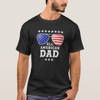 Mannen alle Amerikaanse vader 4 juli grappige vade T-shirt