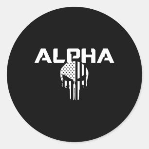 Mannen Alpha - Gym Fitness Workout Bodybuilding Mo Ronde Sticker