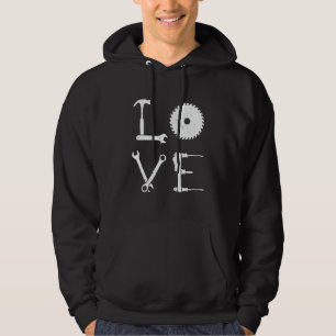 Mannen Ambachtsman Retro Grafisch Elektrotechnisch Hoodie