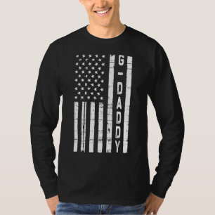 Mannen Amerika Amerikaanse vlag G papa voor vet T-shirt