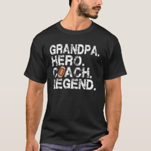 Mannen-Amerikaans Football opa Hero Coach Legend F T-shirt