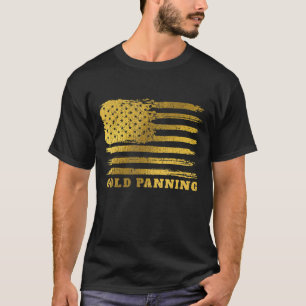Mannen - - amerikaans vlaggen - gouddigitaal patr t-shirt