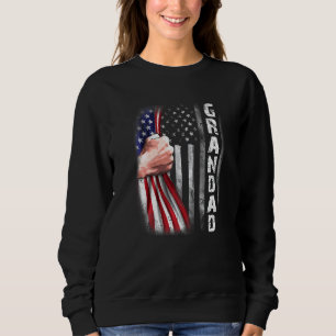 Mannen Amerikaanse Grandad Flag Fist Bump Grandad Trui