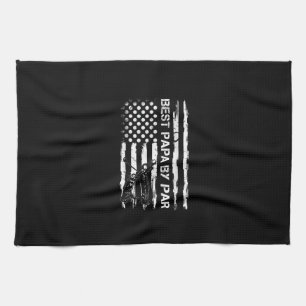 Mannen  Amerikaanse vlag Best Papa by Par Theedoek