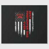 Mannen Amerikaanse vlag Beste brandweerman Cadeaupapier (Vlak)