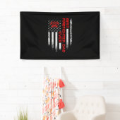 Mannen  Amerikaanse vlag Beste brandweerman Spandoek (Insitu)