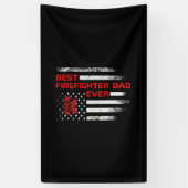 Mannen  Amerikaanse vlag Beste brandweerman Spandoek (Verticaal)