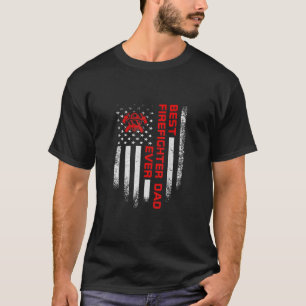 Mannen Amerikaanse vlag Beste brandweerman T-shirt