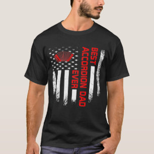 Mannen  Amerikaanse vlag beste cordion pa T-shirt
