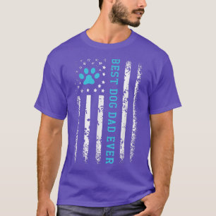 Mannen Amerikaanse vlag beste hond vader ooit Amer T-shirt