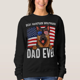 Mannen-Amerikaanse vlag Duitse Shepherd Dad Dog Va Trui