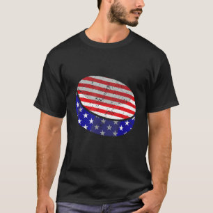 Mannen Amerikaanse Vlag Hockey Juli 4th USA Mannen T-shirt